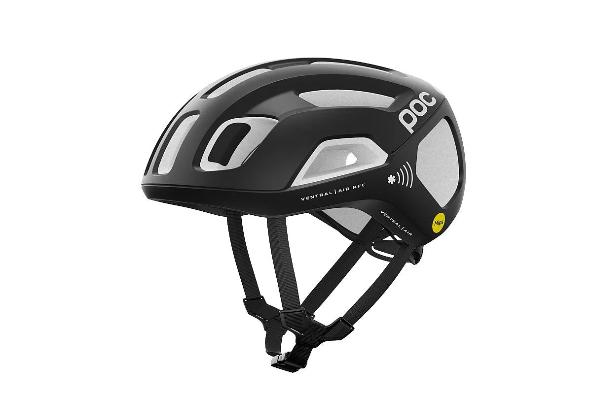 POC Ventral Air MIPS NFC Road Helmet - Uranium Black-Hydrogen White Matt