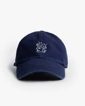 Queenhead Logo Cap Washed Navy