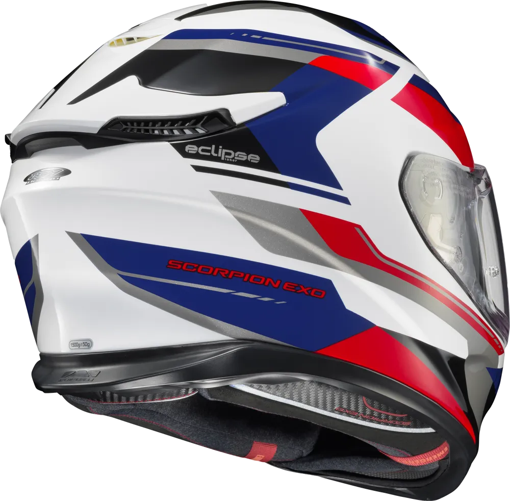Scorpion EXO-Eclipse Full Face Helmet Lunar Red White Blue