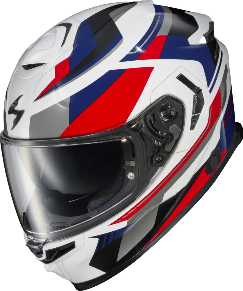 Scorpion EXO-Eclipse Full Face Helmet Lunar Red White Blue