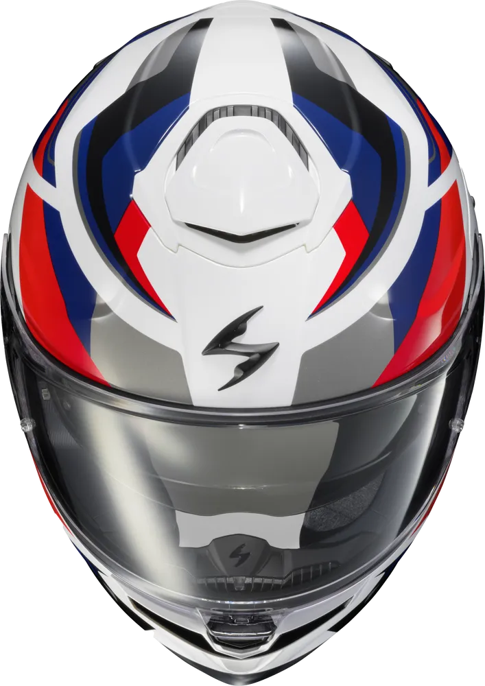 Scorpion EXO-Eclipse Full Face Helmet Lunar Red White Blue
