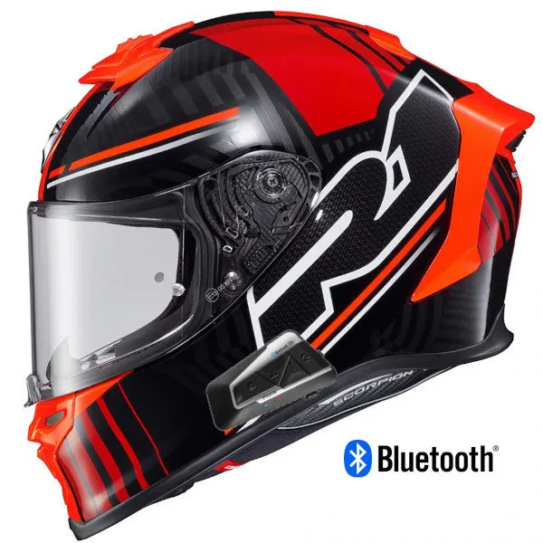 Scorpion EXO EXO-R1 Air Full Face Bluetooth Helmet Juice Red