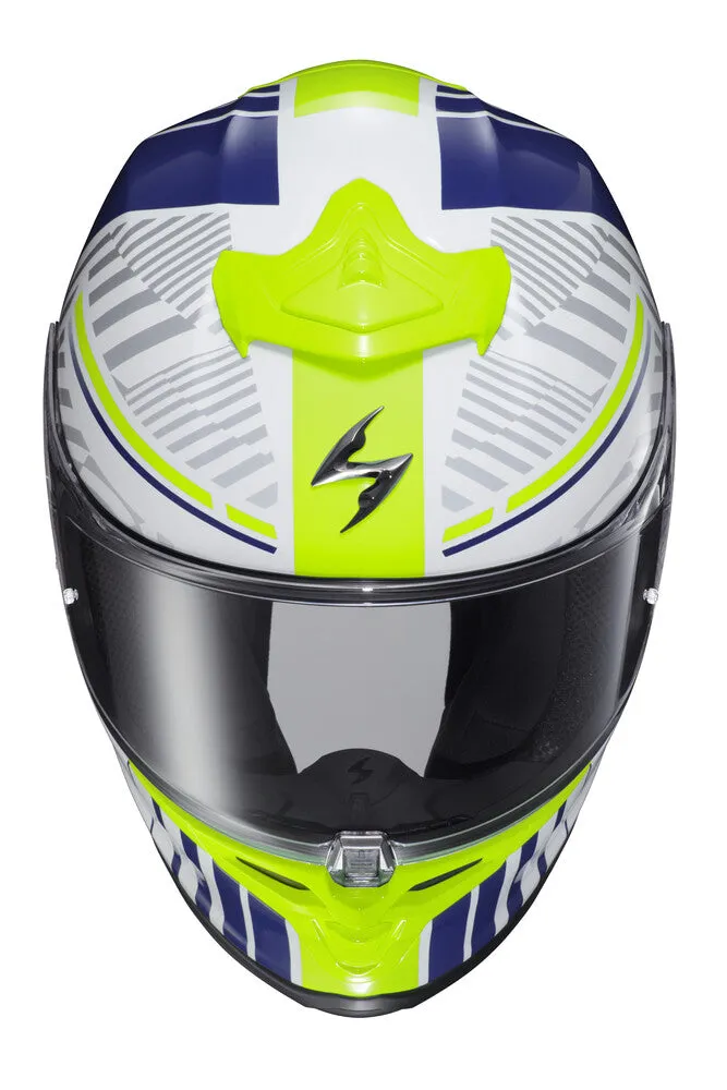 Scorpion EXO EXO-R1 Air Full Face Bluetooth Helmet Juice White/Blue