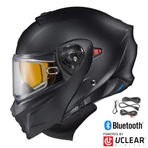 Scorpion EXO-GT-930 Bluetooth Snow Helmet Matte Black Electric Shield