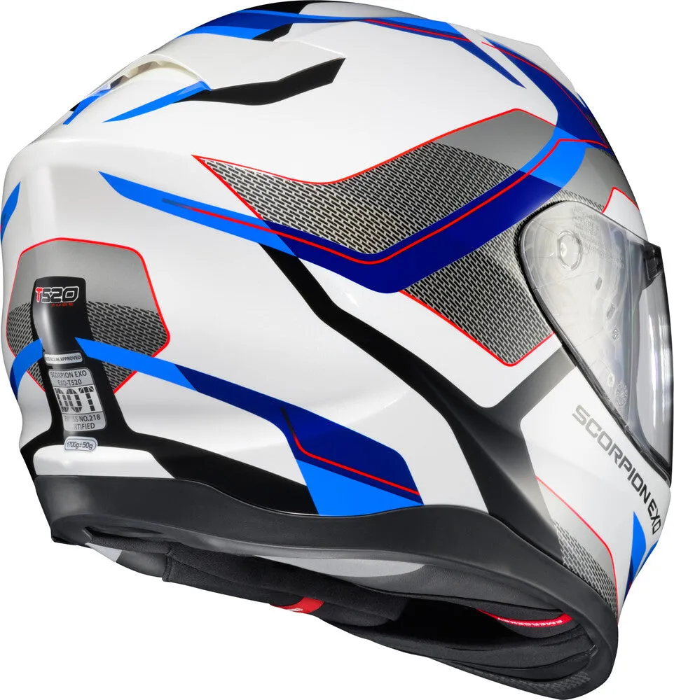 Scorpion EXO-T-520 Full Face Helmet Zuse White Blue