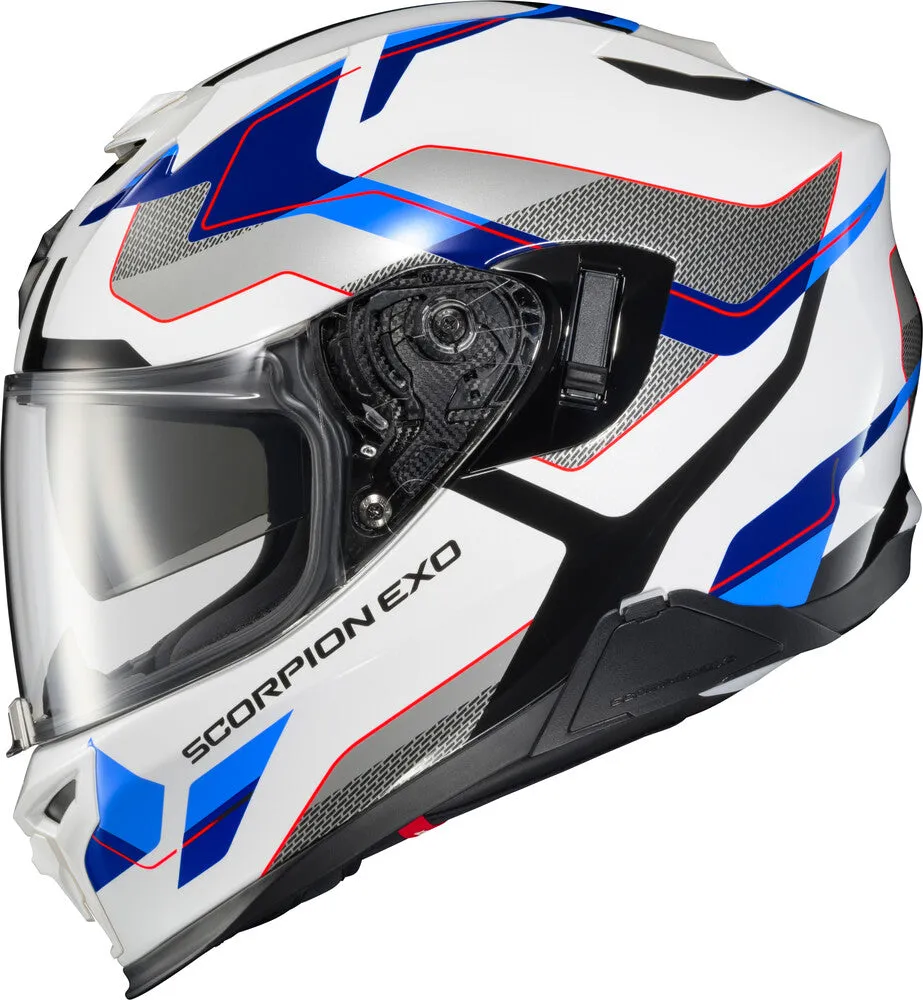 Scorpion EXO-T-520 Full Face Helmet Zuse White Blue