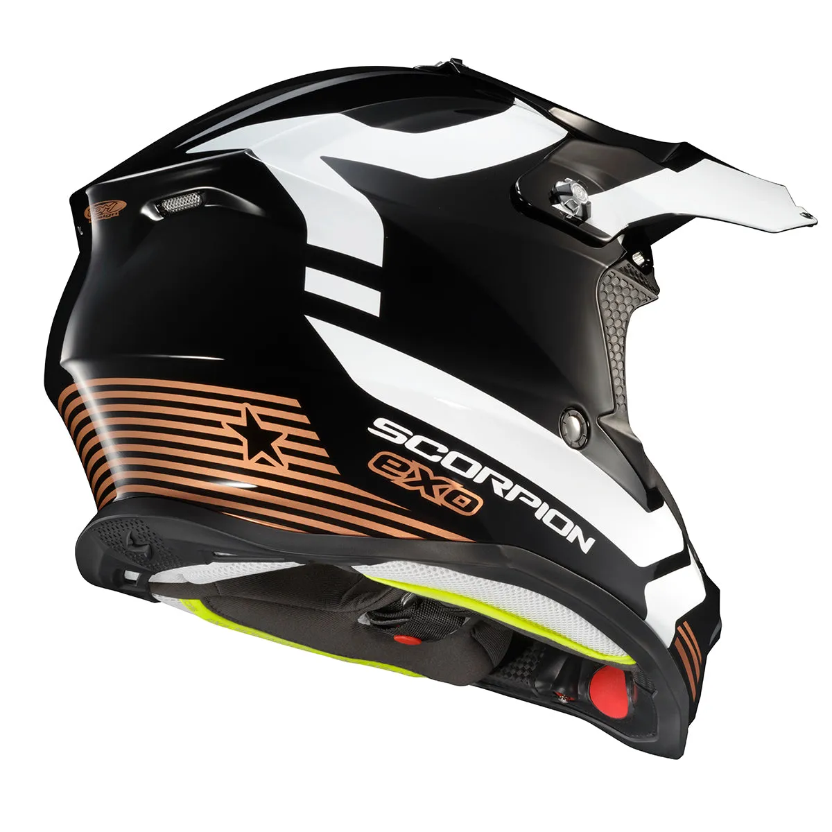 Scorpion VX-16 Off Road Helmet Format Graphic Gold