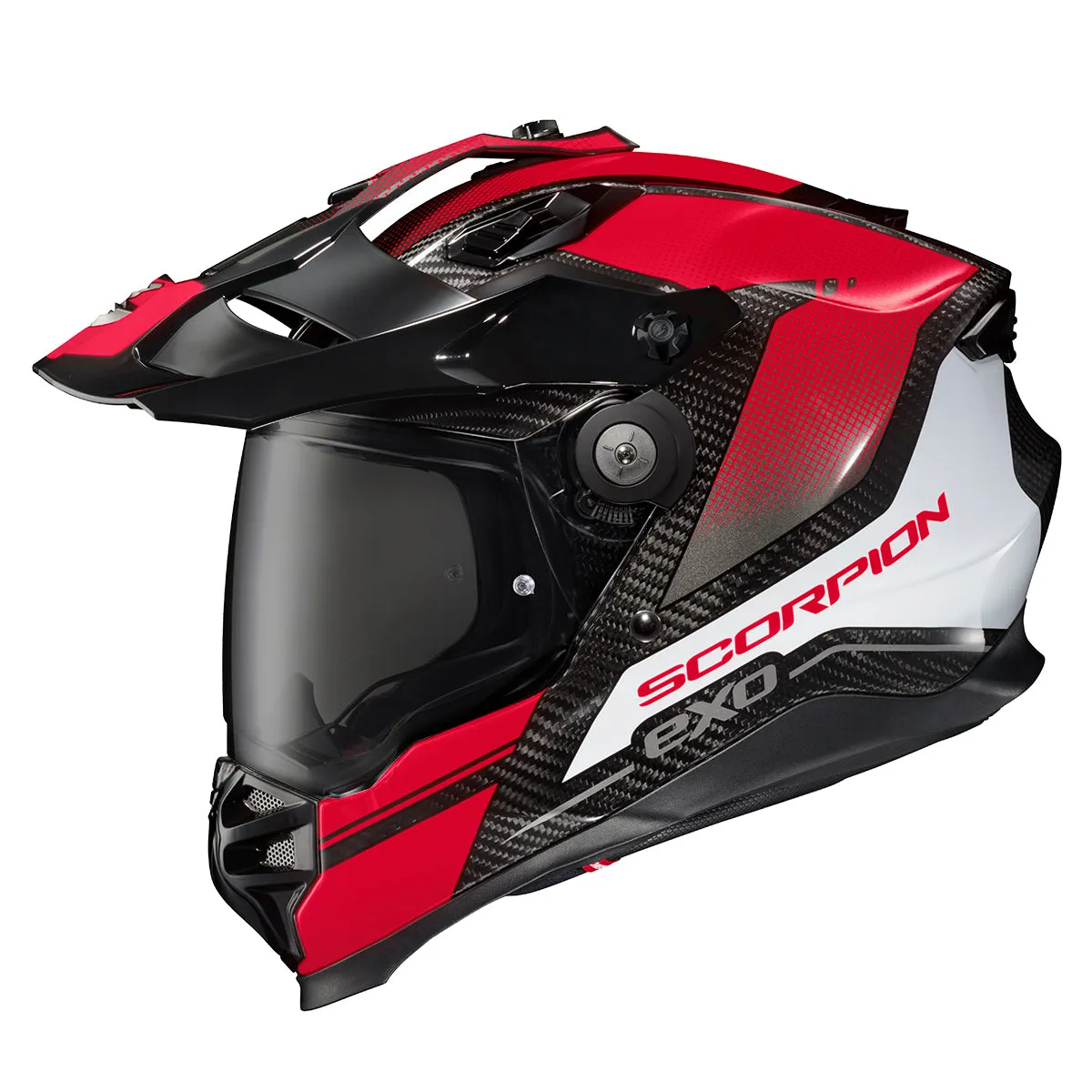Scorpion XT9000 Dual Sport Helmet Carbon Trailhead Dark Red