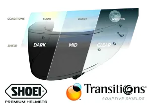 Shoei CWR-1 PHOTOCHROMIC SHIELD for Shoei RF-SR, RF-1200 and X-14 Helmets (Open Box)