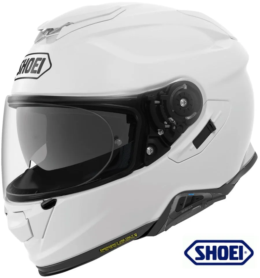 Shoei GT-Air II Full Face Helmet Gloss White SRL Bluetooth Installed