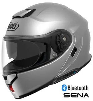 Shoei Neotec 3 Modular Helmet Light Silver SRL 3 Installed