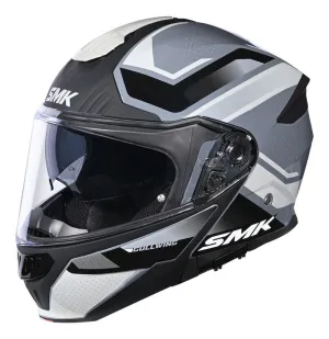 SMK Gullwing V2 Supertour Modular Helmet White Gray