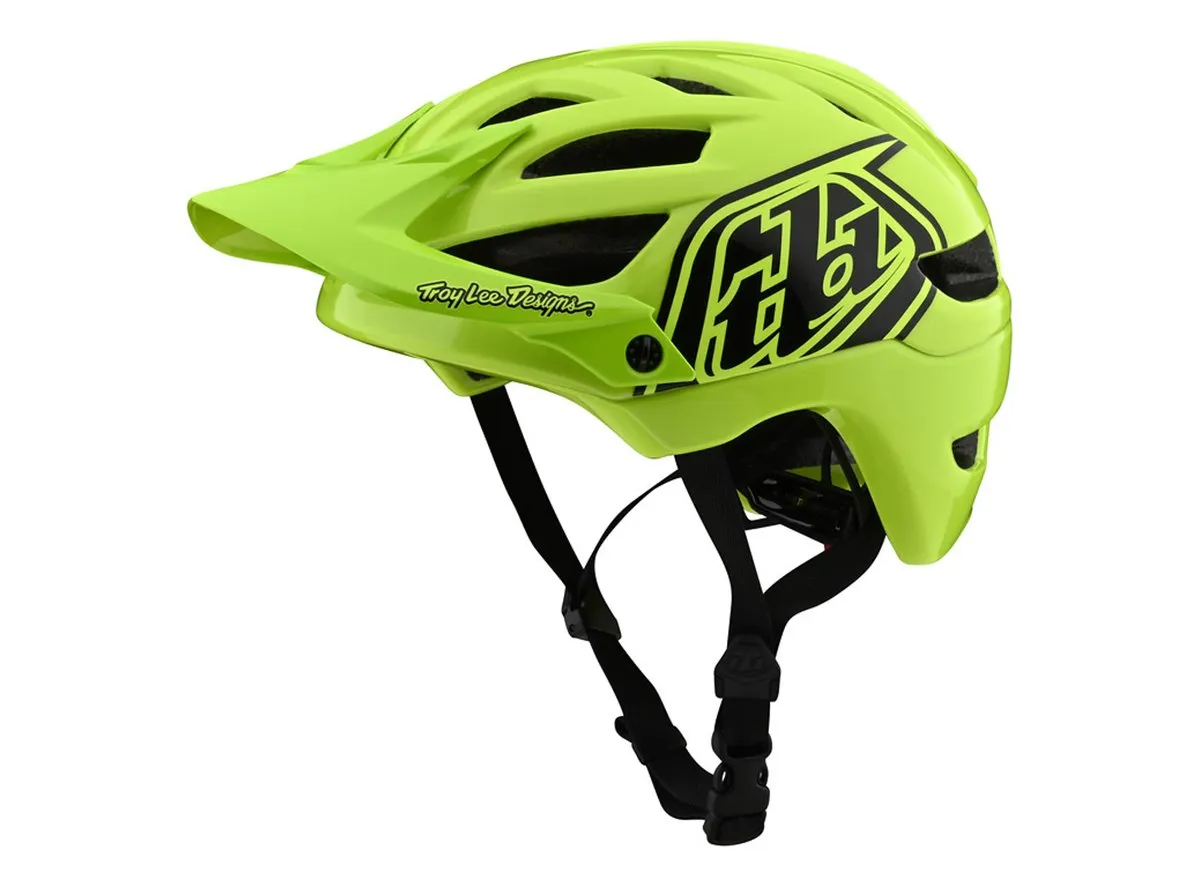 Troy Lee Designs A1 MIPS MTB Helmet - Drone - Youth - Flo Yellow-Black - 2020