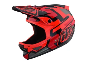 Troy Lee Designs D3 Fiberlite Full Face Helmet - Speedcode - Red