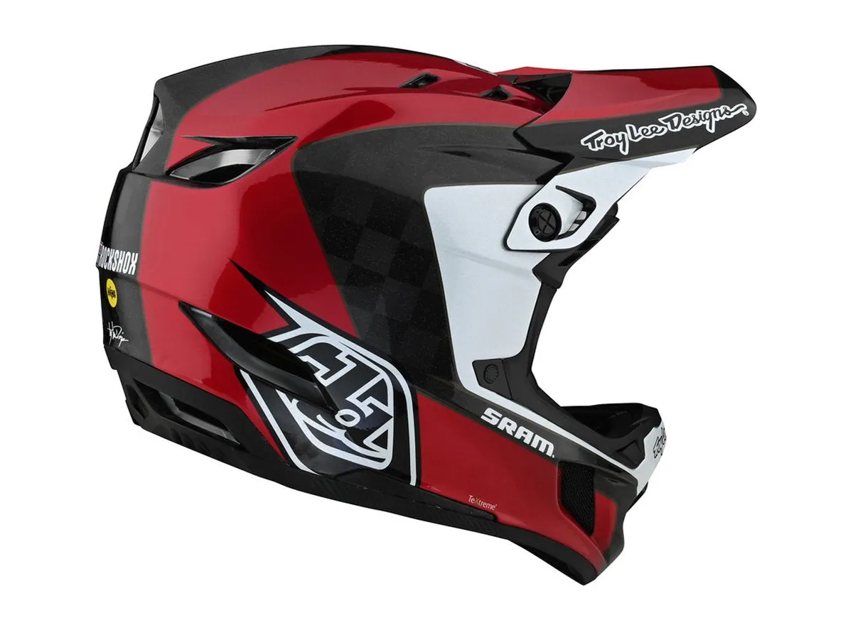 Troy Lee Designs D4 Carbon Full Face Helmet - Corsa - SRAM Red - 2021