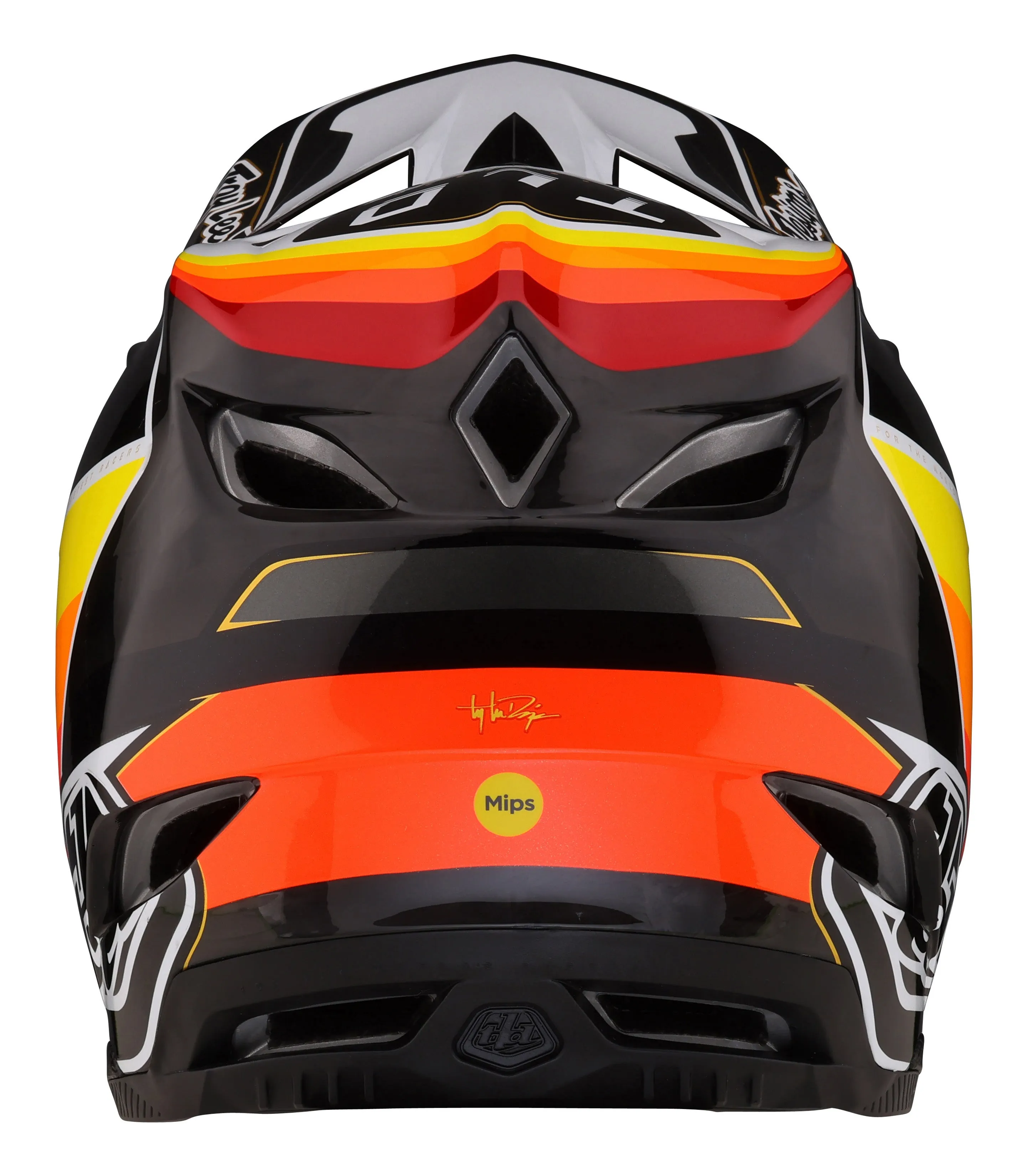 Troy Lee Designs D4 Carbon Full Face Helmet with MIPS - Reverb - Black-White - 2023