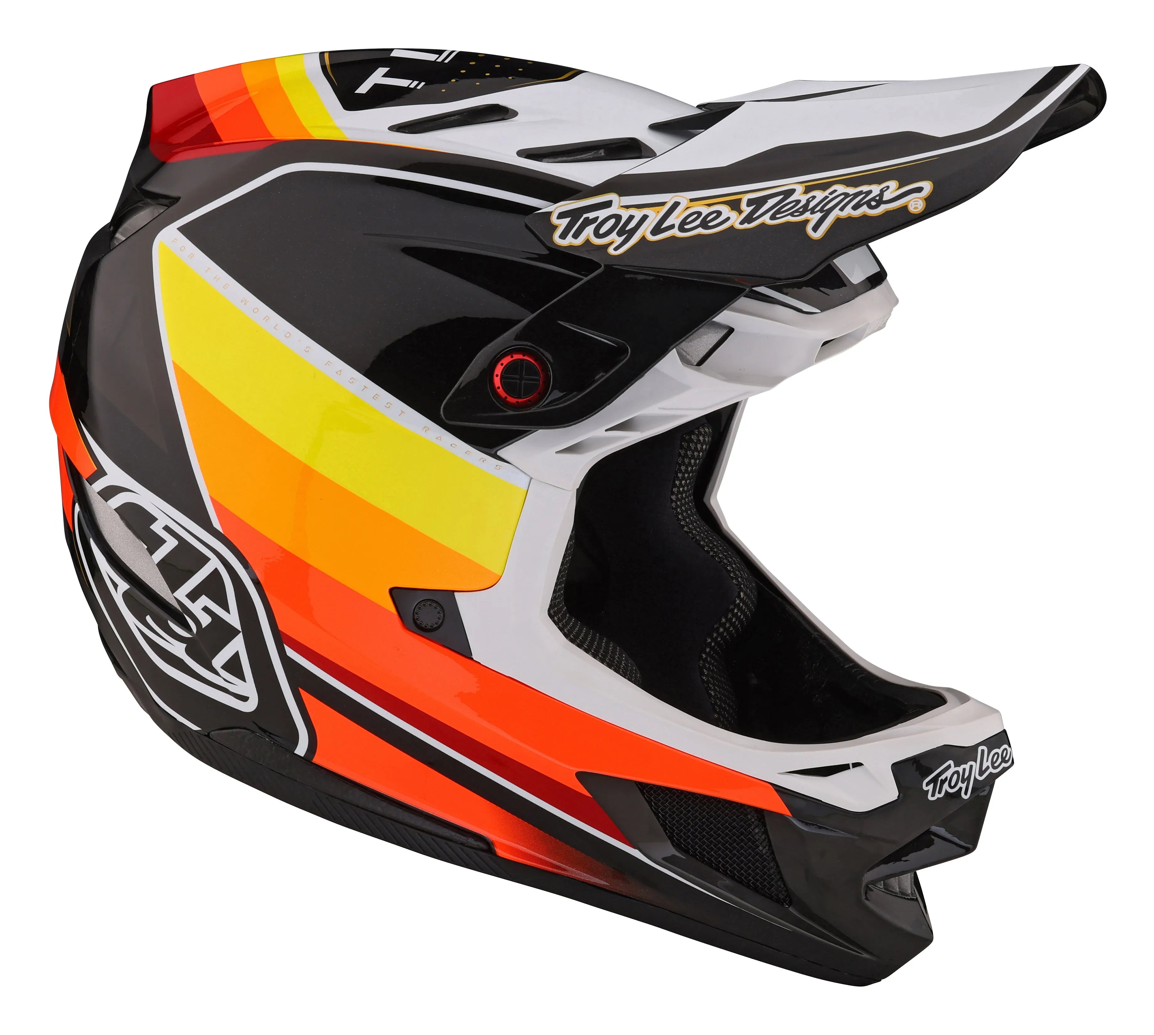 Troy Lee Designs D4 Carbon Full Face Helmet with MIPS - Reverb - Black-White - 2023