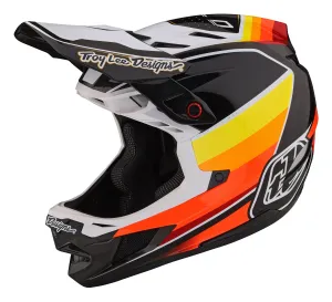 Troy Lee Designs D4 Carbon Full Face Helmet with MIPS - Reverb - Black-White - 2023