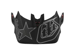 Troy Lee Designs D4 Replacement Visor - Freedom - Black-Red