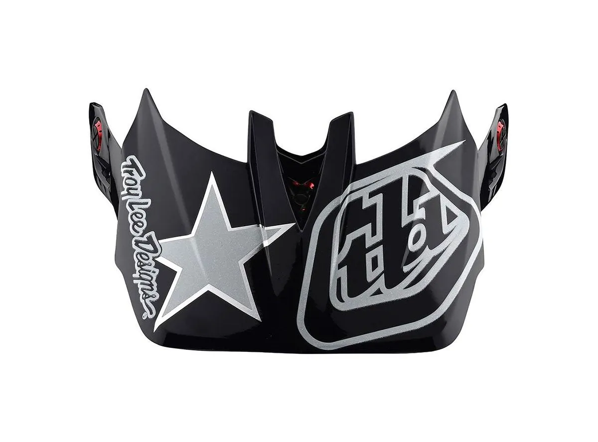Troy Lee Designs D4 Replacement Visor - Freedom - Red-White