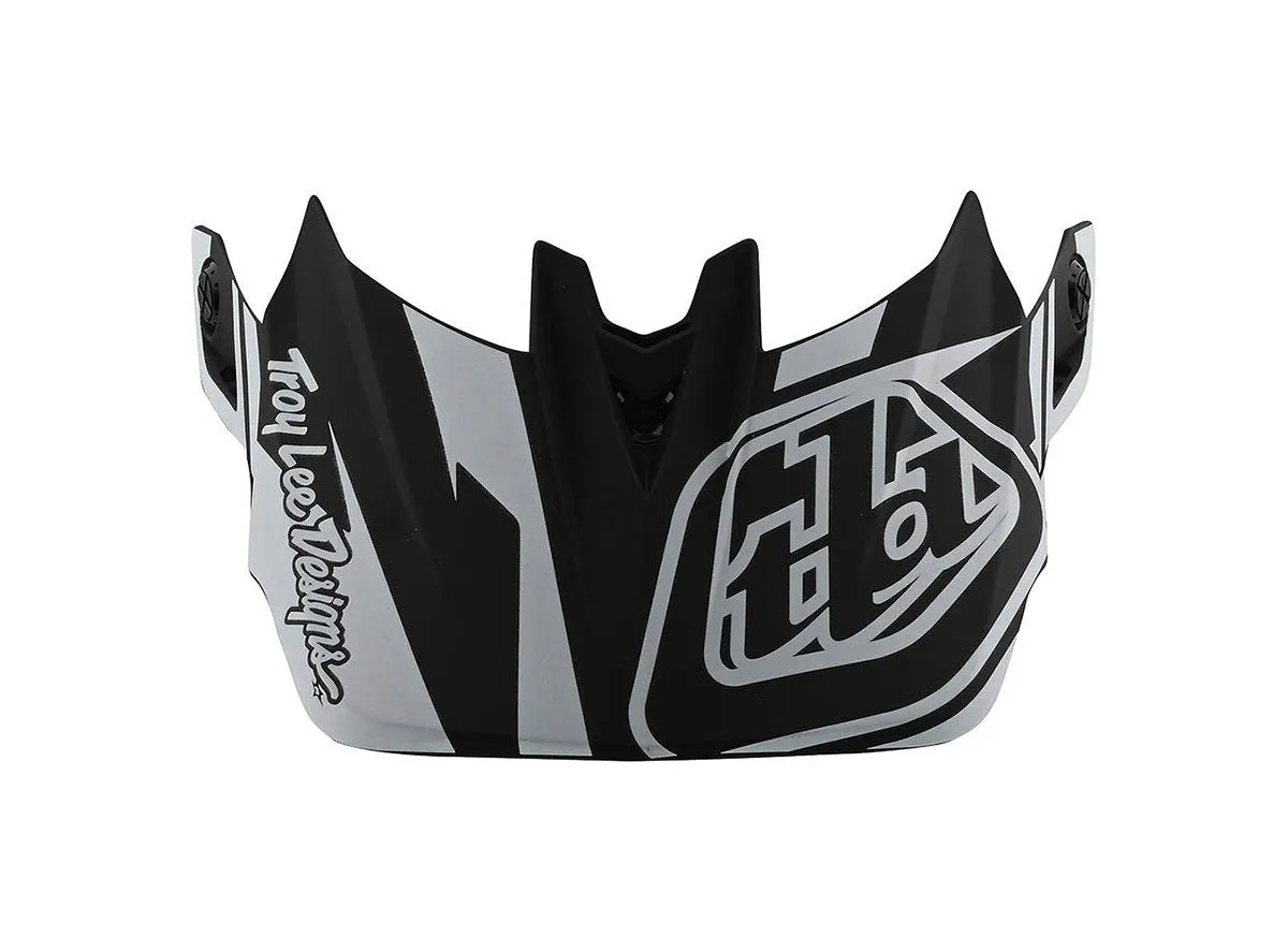 Troy Lee Designs D4 Replacement Visor - Slash - Black-White
