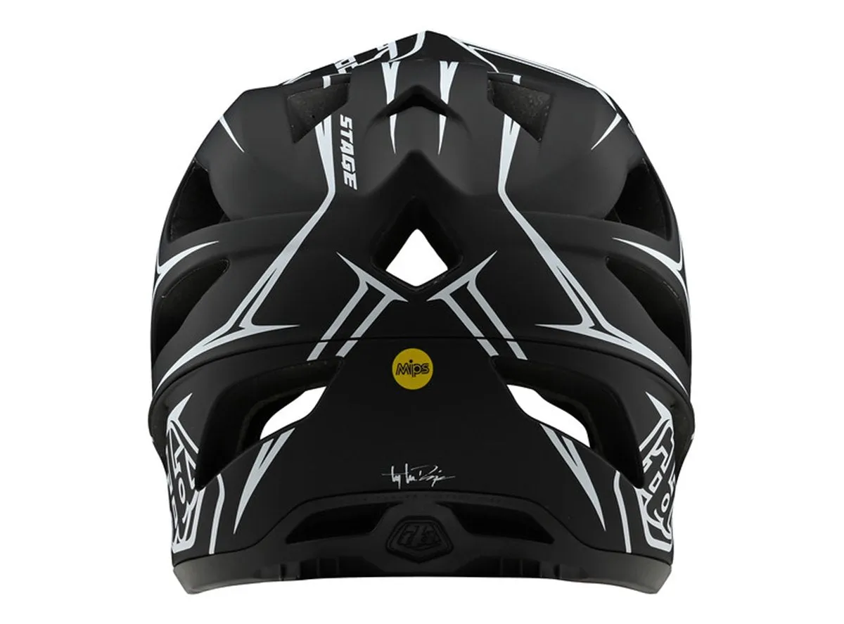 Troy Lee Designs Stage Full Face Helmet - Pinstripe - Black-White - 2020