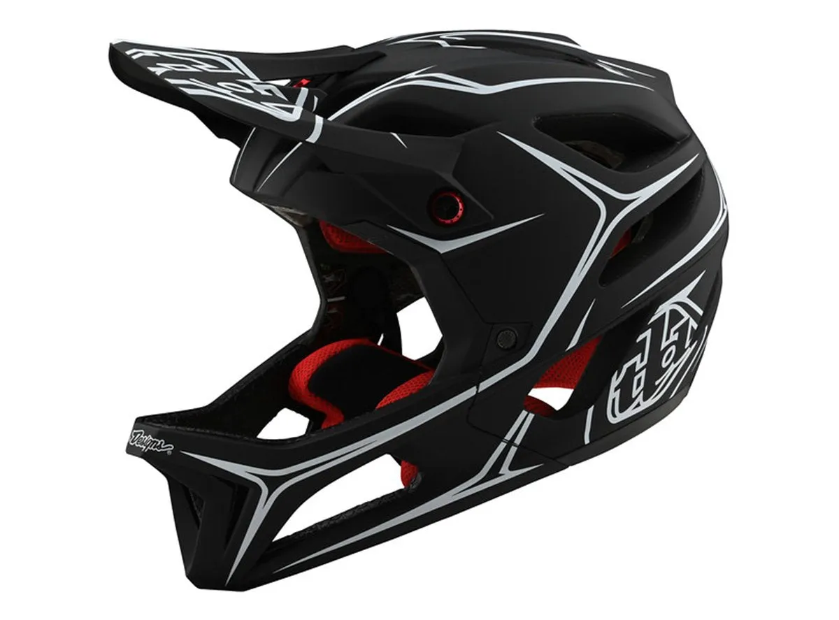 Troy Lee Designs Stage Full Face Helmet - Pinstripe - Black-White - 2020