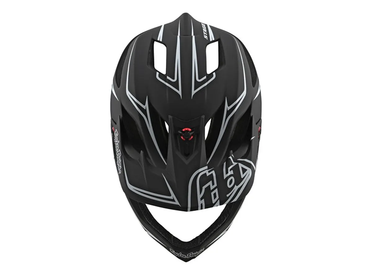 Troy Lee Designs Stage Full Face Helmet - Pinstripe - Black-White - 2020