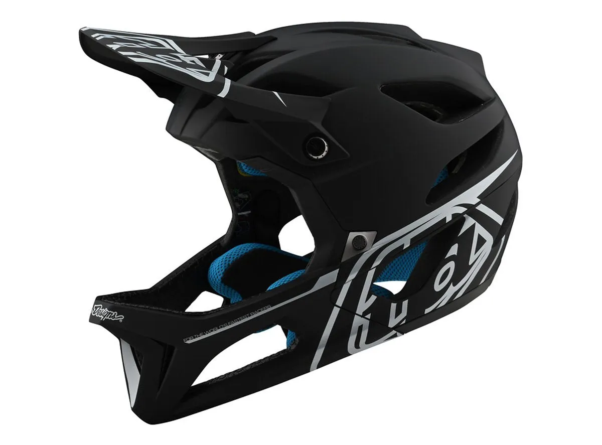 Troy Lee Designs Stage Full Face Helmet - Stealth - Black-Silver - 2020