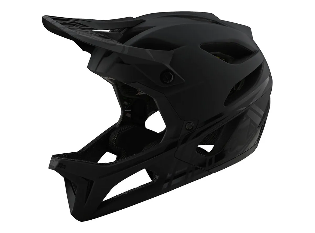 Troy Lee Designs Stage Full Face Helmet with MIPS - Stealth - Midnight-Black