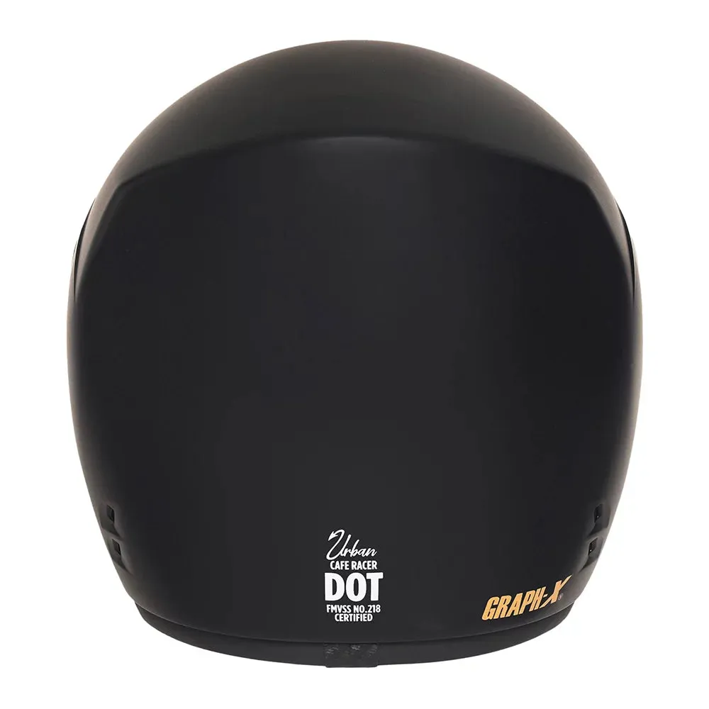 Urban Full Face Helmet Cafe Racer Graph-X Black