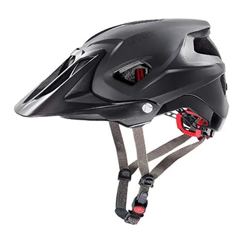 uvex quatro integrale - extrem leichter MTB-Helm für Damen und Herren - individuelle Größenanpassung - verstellbarer Schirm - black matt - 52-57 cm