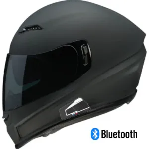 Z1R Jackal Full Face Bluetooth Helmet Flat Black Smoke