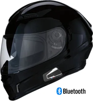 Z1R Jackal Full Face Bluetooth Helmet Gloss Black