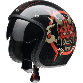 Z1R Open Face Helmet SV Saturn Helmet Devilish Gloss Black/Red